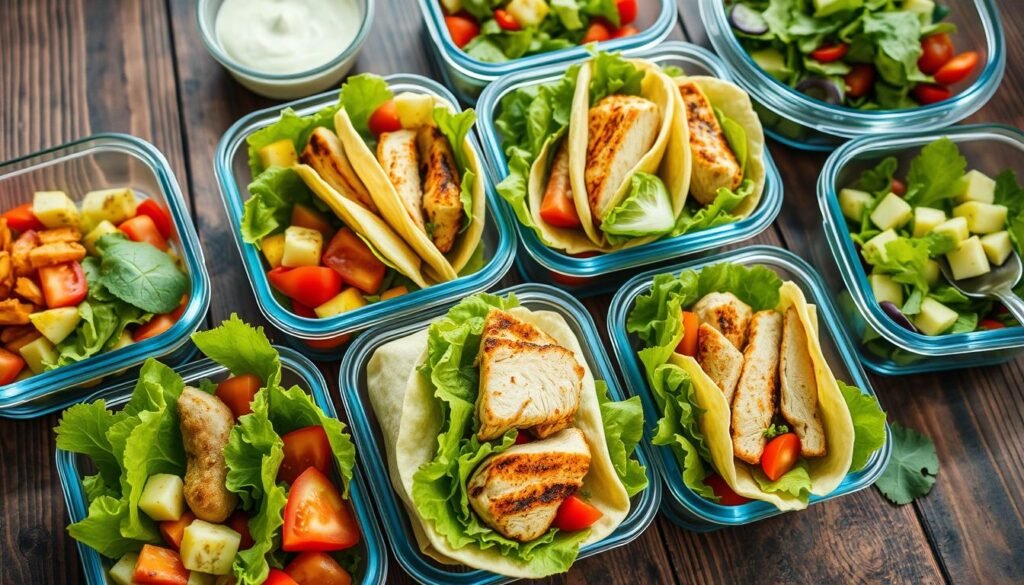 chicken wrap meal prep