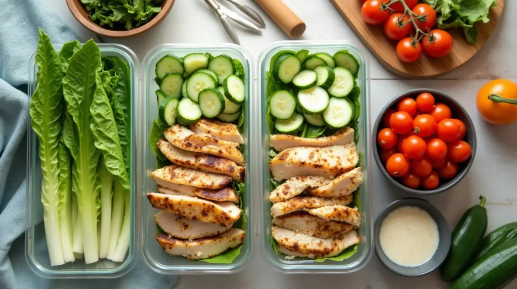 caesar salad meal prep